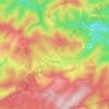 Mapa topográfico Fourtou, altitud, relieve