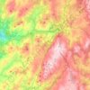 Mapa topográfico Cerdedo-Cotobade, altitud, relieve