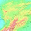 Mapa topográfico Estado Lara, altitud, relieve