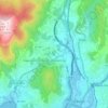 Mapa topográfico Campañó, altitud, relieve