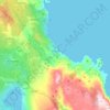 Mapa topográfico Općina Vrbnik, altitud, relieve