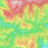 Mapa topográfico Cassagnas, altitud, relieve