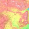 Mapa topográfico Óblast de Amur, altitud, relieve
