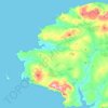 Mapa topográfico Glencolumbkille, altitud, relieve