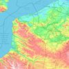 Mapa topográfico Nord-Passo di Calais, altitud, relieve
