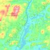 Mapa topográfico Town of Schroon, altitud, relieve