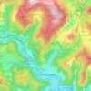 Mapa topográfico La Grand-Combe, altitud, relieve