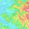 Mapa topográfico Cornac, altitud, relieve