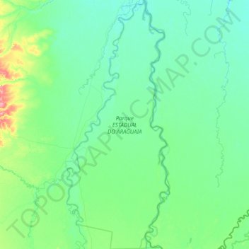 Mapa topográfico Parque ESTADUAL DO ARAGUAIA, altitud, relieve