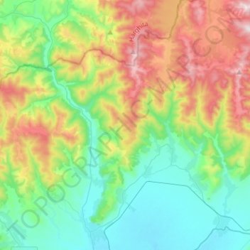 Mapa topográfico Poian, altitud, relieve