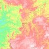 Mapa topográfico Guiratinga, altitud, relieve