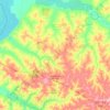 Mapa topográfico Presidente Venceslau, altitud, relieve