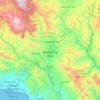 Mapa topográfico San José de Ocoa, altitud, relieve