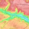 Mapa topográfico Jouy-en-Josas, altitud, relieve