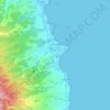Mapa topográfico Goyave, altitud, relieve