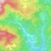 Mapa topográfico Cros, altitud, relieve