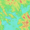 Mapa topográfico Ministic Lake, altitud, relieve