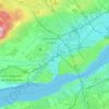 Mapa topográfico Sainte-Foy–Sillery–Cap-Rouge, altitud, relieve
