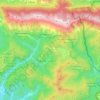 Mapa topográfico Taipana, altitud, relieve