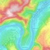 Mapa topográfico Minheim, altitud, relieve
