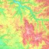 Mapa topográfico Beaumontois en Périgord, altitud, relieve