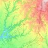 Mapa topográfico Quins, altitud, relieve