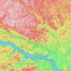 Mapa topográfico Réserve de biodiversité de la Vallée-de-la-Rivière-Sainte-Marguerite, altitud, relieve