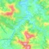 Mapa topográfico Uhart-Mixe, altitud, relieve