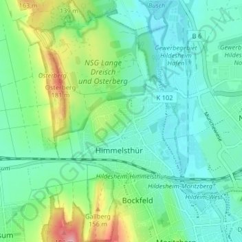 Mapa topográfico Himmelsthür, altitud, relieve