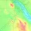 Mapa topográfico Juárez, altitud, relieve