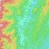 Mapa topográfico 白馬村, altitud, relieve