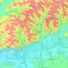 Mapa topográfico Moissac, altitud, relieve