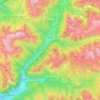 Mapa topográfico Moena, altitud, relieve