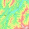 Mapa topográfico Meluri, altitud, relieve