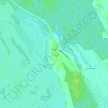 Mapa topográfico Гиров, altitud, relieve