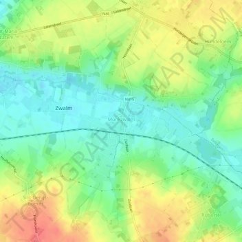 Mapa topográfico Munkzwalm, altitud, relieve