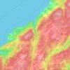 Mapa topográfico Shulie, altitud, relieve