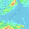 Mapa topográfico Lower New York Bay, altitud, relieve
