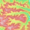 Mapa topográfico Urach, altitud, relieve