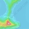 Mapa topográfico Rikitea, altitud, relieve