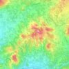 Mapa topográfico Roussillon, altitud, relieve