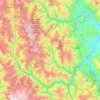 Mapa topográfico Jaén, altitud, relieve