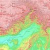Mapa topográfico Arunachal Pradesh, altitud, relieve