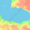 Mapa topográfico Ейский лиман, altitud, relieve