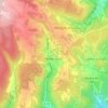 Mapa topográfico Échevronne, altitud, relieve