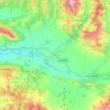Mapa topográfico Canal de Berdún, altitud, relieve