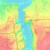 Mapa topográfico Irondequoit Bay, altitud, relieve