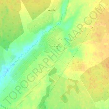 Mapa topográfico Поянсола, altitud, relieve