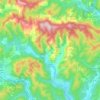 Mapa topográfico Mialet, altitud, relieve