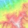 Mapa topográfico Glacier des Bossons, altitud, relieve